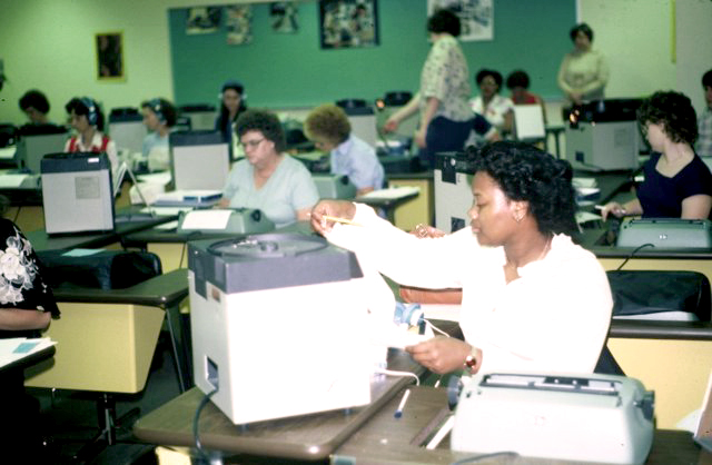 PHSC Office Training classroom in early 1970s