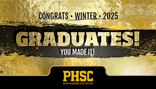 Text stating "Congrats, Winter 2025 Graduates! You Made it!"