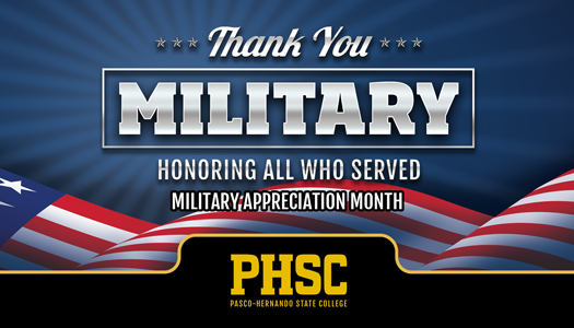 Thank you Military. Honoring All Who Served. Military Appreciation Month