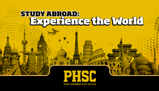 Text stating "Study Abroad: Experience the World."