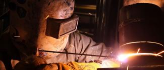 PHSC student in the welding program