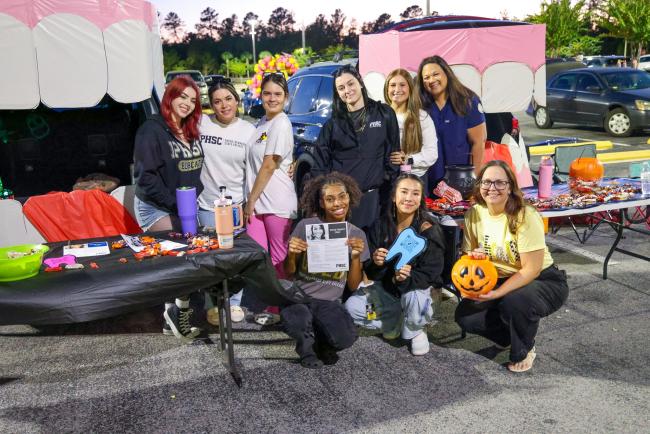 PHSC's Dental Students at their trunk during Trunk-or-Treat