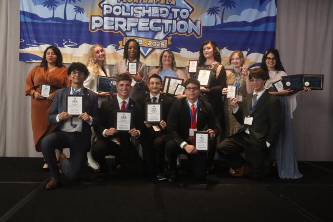 PHSC FBLA Chapter with their Awards