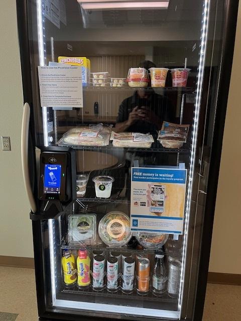 A Pico Vision Coolers with food items inside